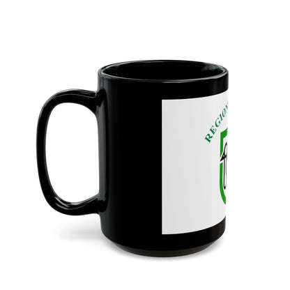 Flag of Marche Italy - Black Coffee Mug-The Sticker Space