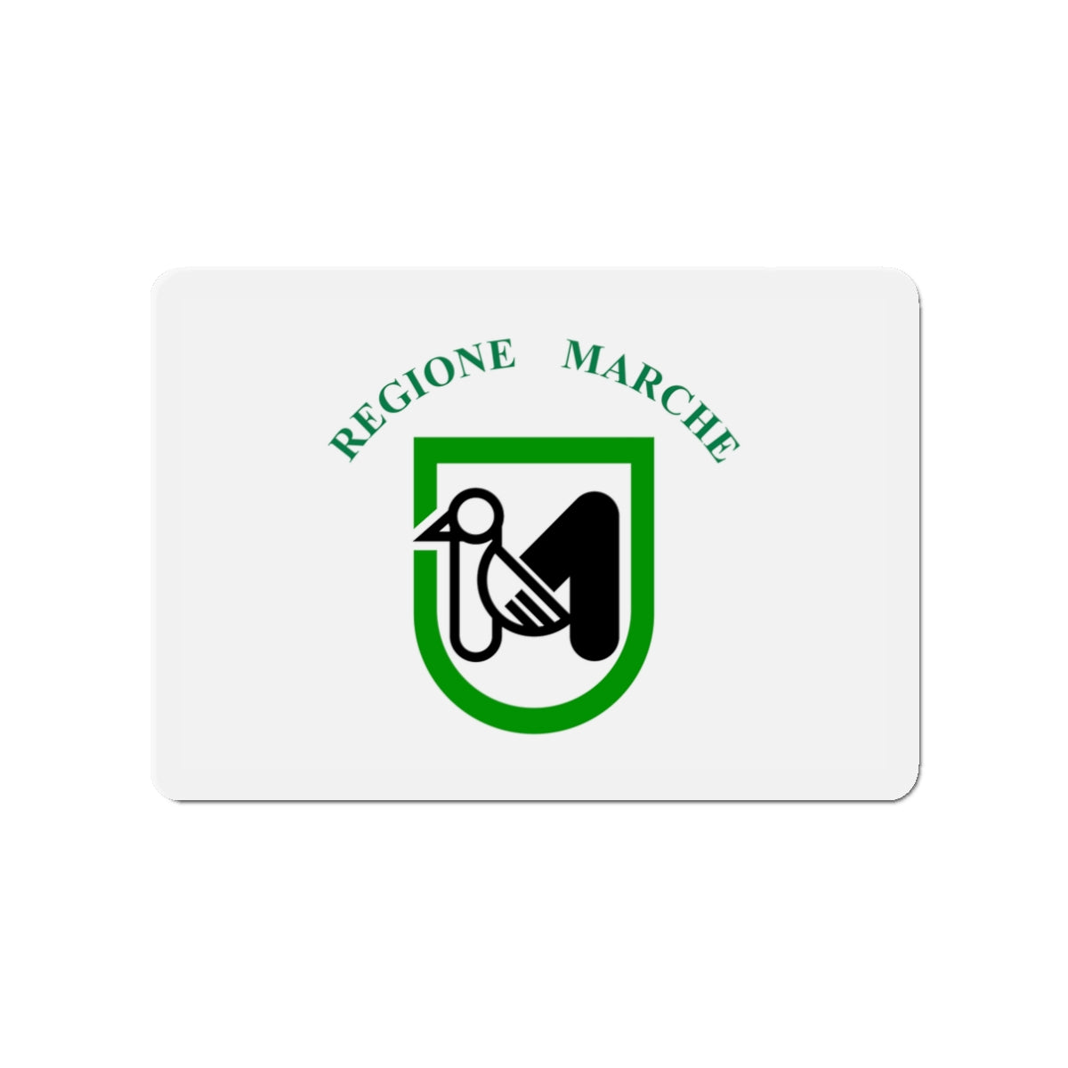 Flag of Marche Italy - Die-Cut Magnet-3" x 3"-The Sticker Space