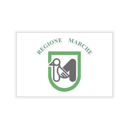 Flag of Marche Italy - STICKER Vinyl Kiss-Cut Decal 3 Inch Transparent - The Sticker Space