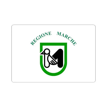 Flag of Marche Italy - STICKER Vinyl Kiss-Cut Decal 4 Inch White - The Sticker Space