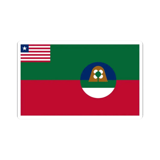 Flag of Margibi County (Liberia) STICKER Vinyl Kiss-Cut Decal 2 Inch White - The Sticker Space