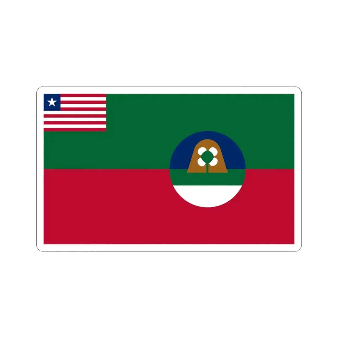 Flag of Margibi County (Liberia) STICKER Vinyl Kiss-Cut Decal 6 Inch White - The Sticker Space