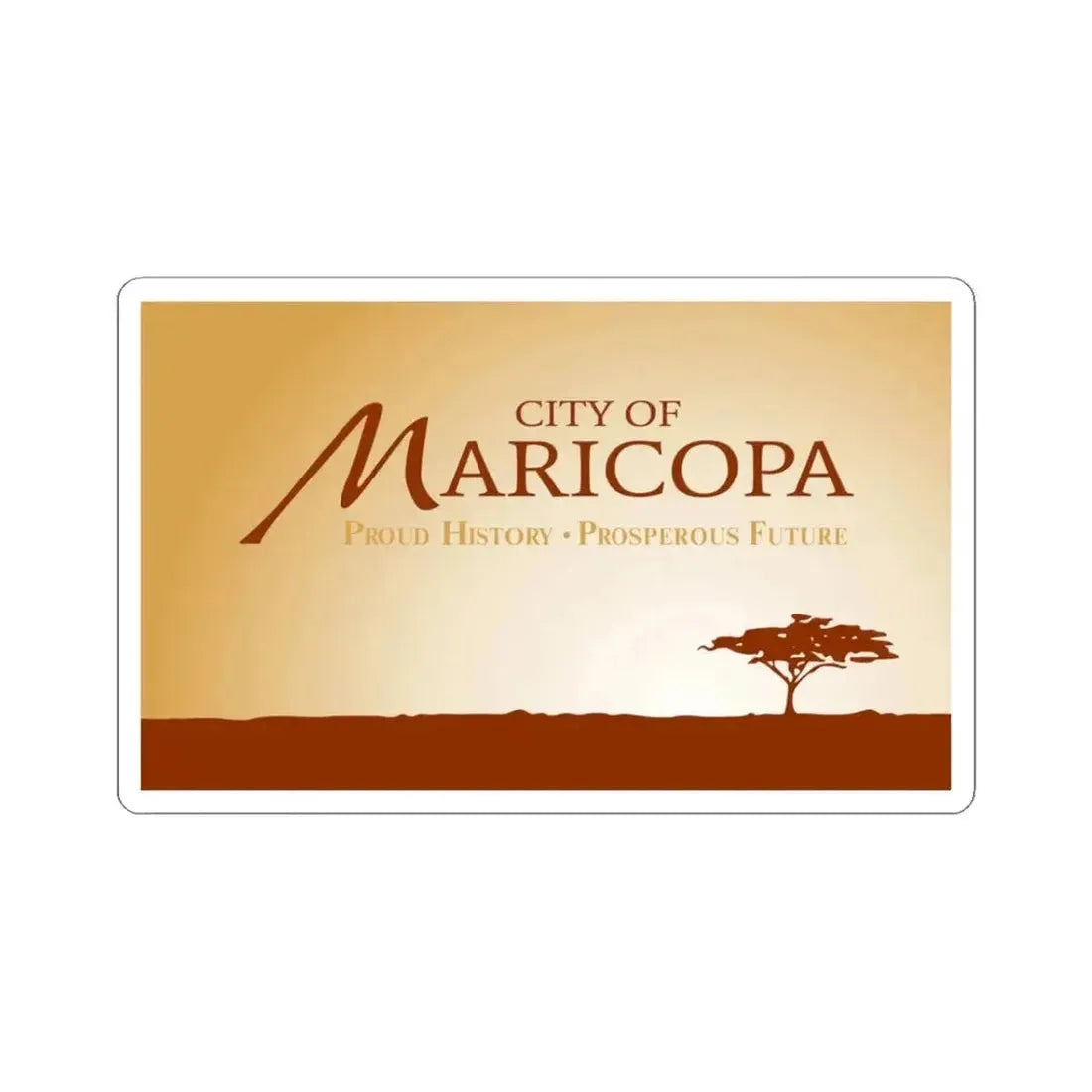 Flag of Maricopa Arizona 2008-2017 (United States) STICKER Vinyl Kiss-Cut Decal 3 Inch White - The Sticker Space