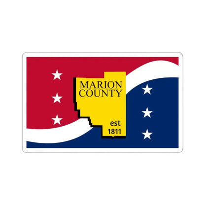 Flag of Marion County Mississippi (United States) STICKER Vinyl Kiss-Cut Decal 2 Inch White - The Sticker Space