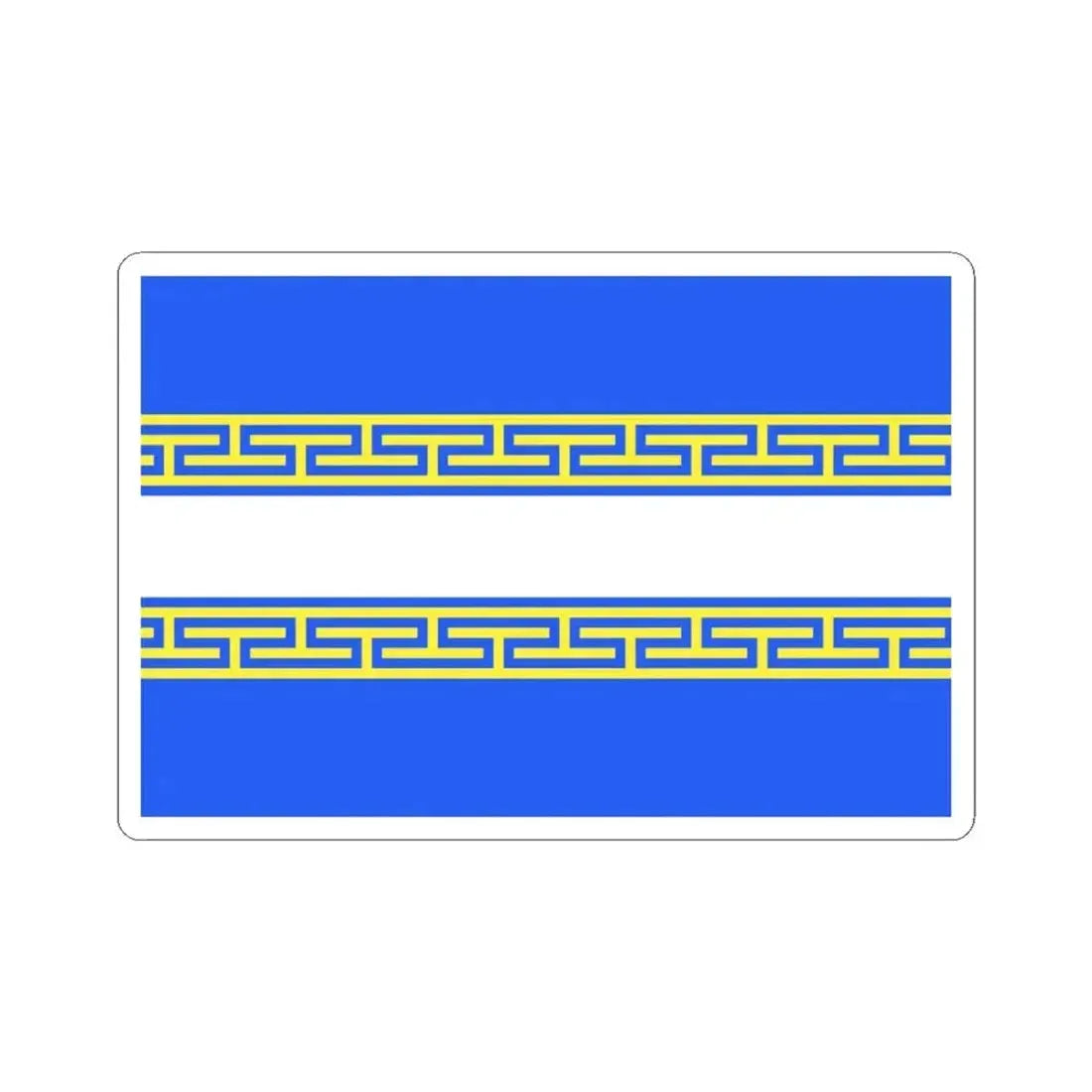 Flag of Marne France 2 - STICKER Vinyl Kiss-Cut Decal 3 Inch White - The Sticker Space