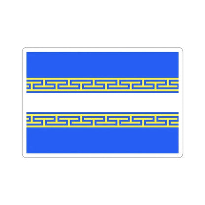 Flag of Marne France 2 - STICKER Vinyl Kiss-Cut Decal 3 Inch White - The Sticker Space