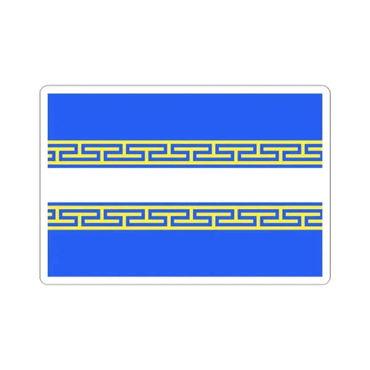 Flag of Marne France 2 - STICKER Vinyl Kiss-Cut Decal 4 Inch White - The Sticker Space