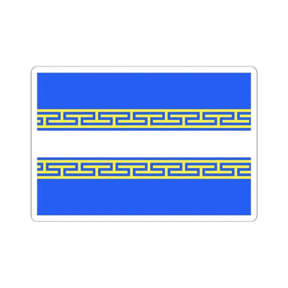Flag of Marne France 2 - STICKER Vinyl Kiss-Cut Decal 6 Inch White - The Sticker Space