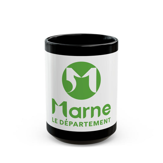 Flag of Marne France - Black Coffee Mug-15oz-The Sticker Space