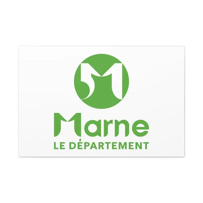 Flag of Marne France - Canvas Wall Art 36" x 24" 1.25" - The Sticker Space