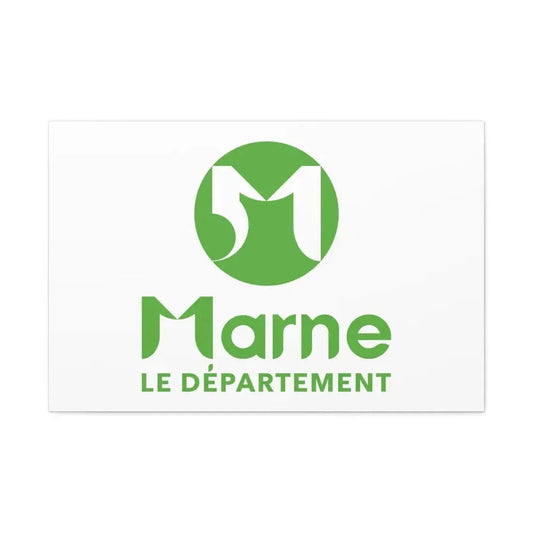 Flag of Marne France - Canvas Wall Art 36" x 24" 1.25" - The Sticker Space