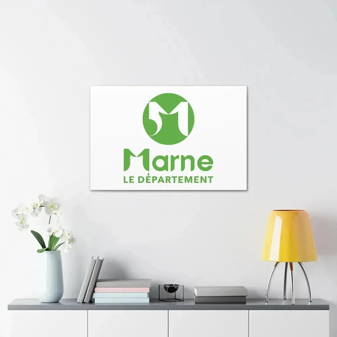 Flag of Marne France - Canvas Wall Art - The Sticker Space