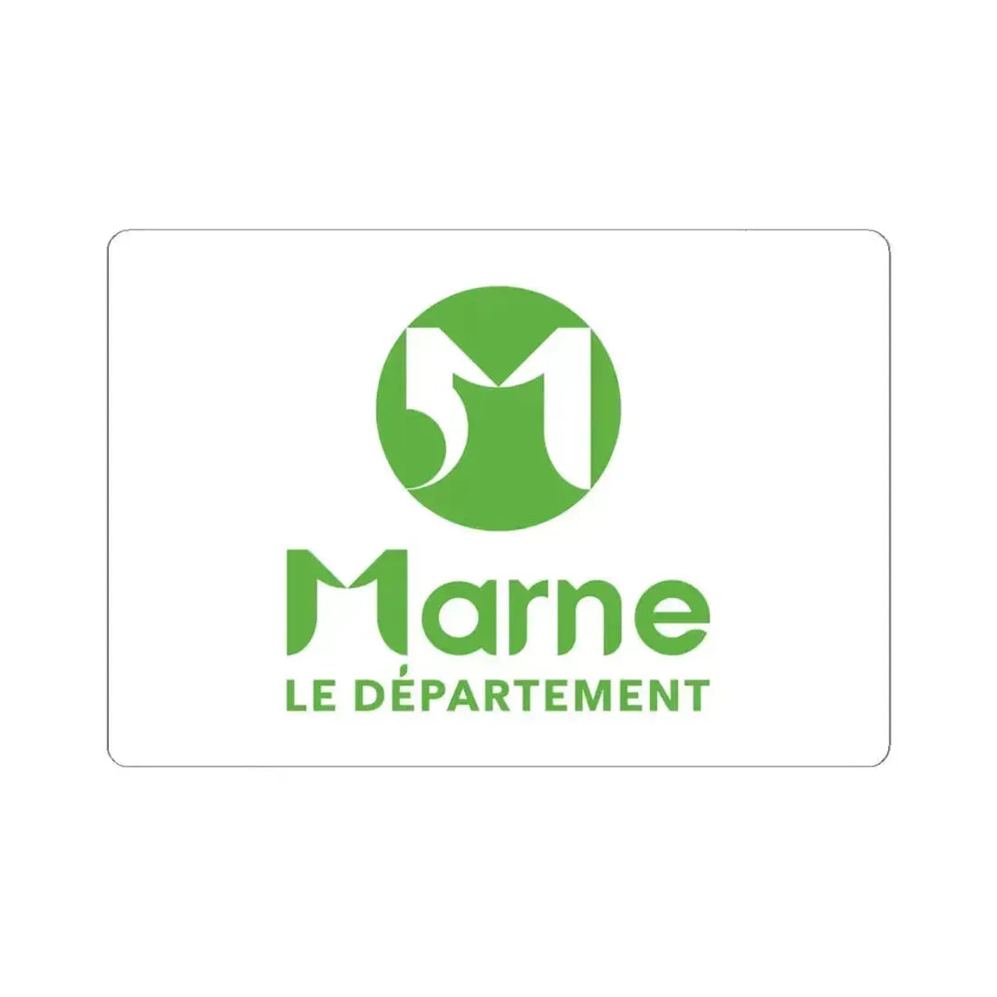 Flag of Marne France - STICKER Vinyl Kiss-Cut Decal 6 Inch White - The Sticker Space