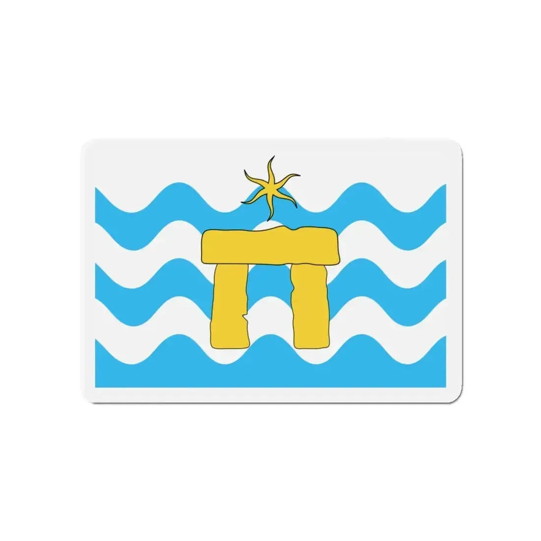 Flag of Mġarr Malta - Refrigerator Magnet 4 Inch - The Sticker Space