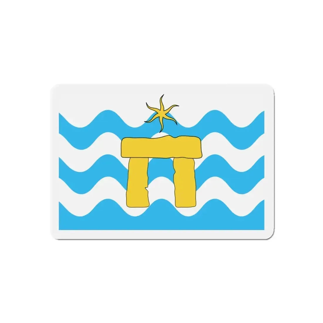 Flag of Mġarr Malta - Refrigerator Magnet 5 Inch - The Sticker Space