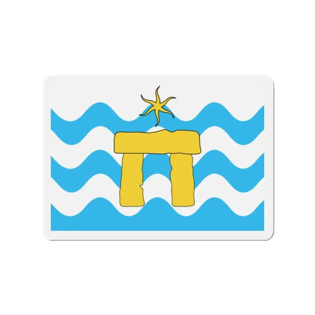 Flag of Mġarr Malta - Refrigerator Magnet - The Sticker Space