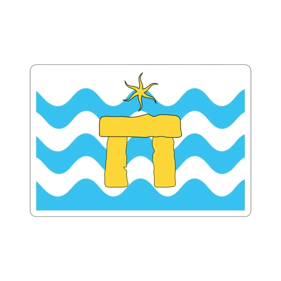 Flag of Mġarr Malta STICKER Vinyl Die-Cut Decal 2 Inch - The Sticker Space