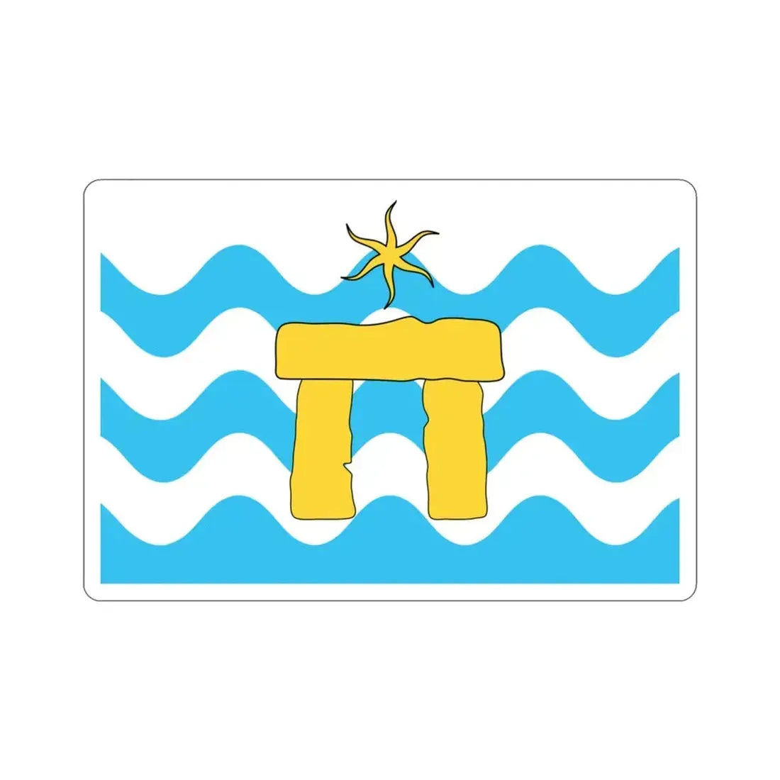 Flag of Mġarr Malta STICKER Vinyl Die-Cut Decal 3 Inch - The Sticker Space