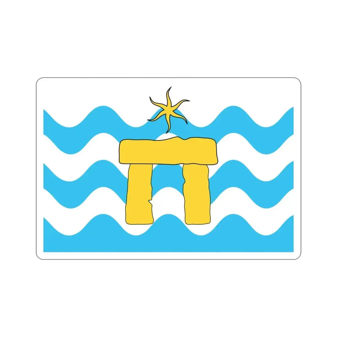 Flag of Mġarr Malta STICKER Vinyl Die-Cut Decal 4 Inch - The Sticker Space