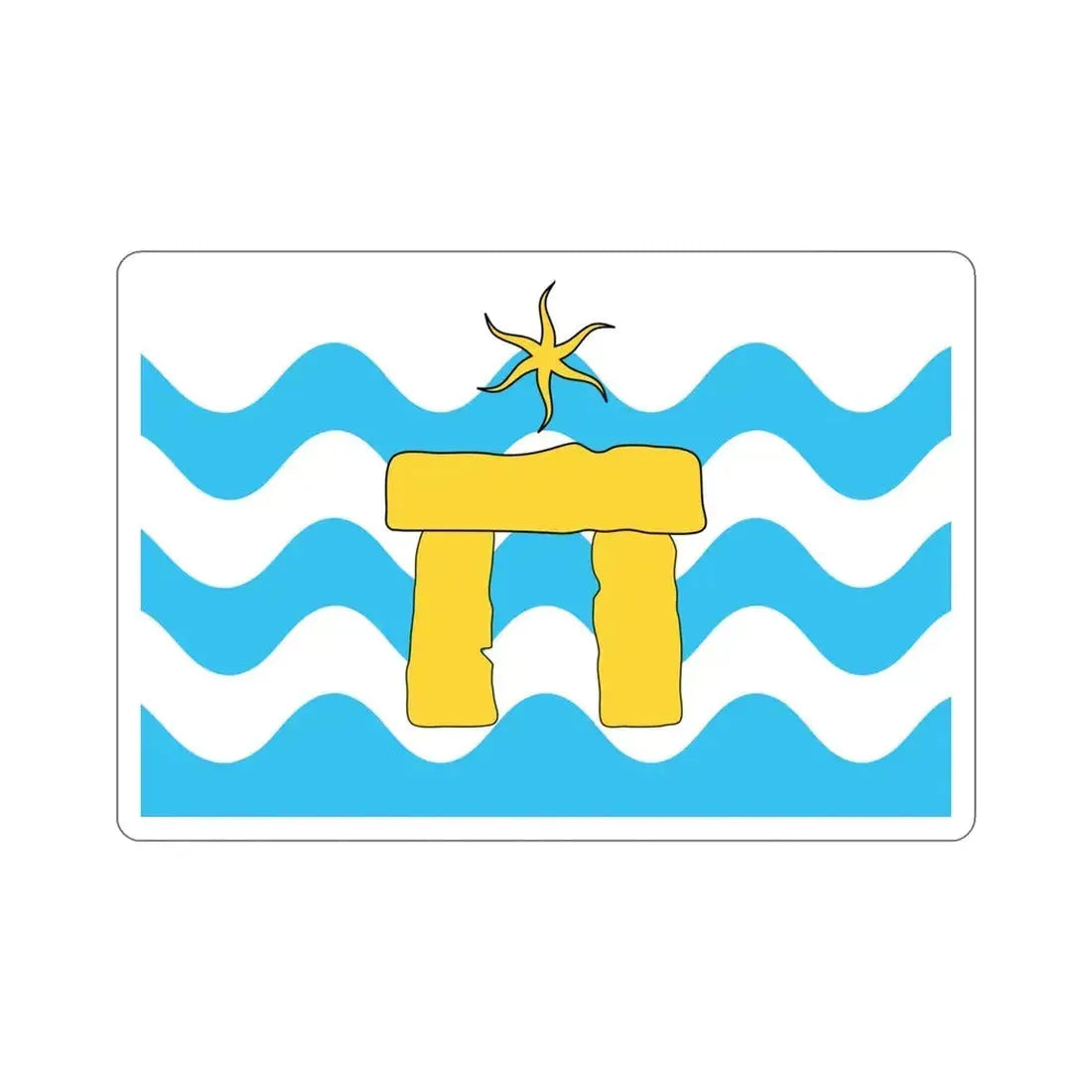 Flag of Mġarr Malta STICKER Vinyl Die-Cut Decal 5 Inch - The Sticker Space