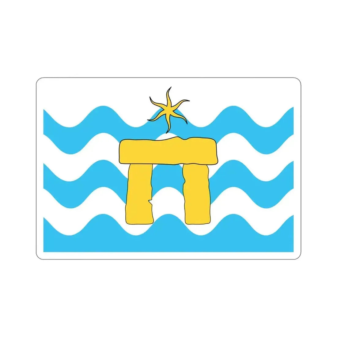 Flag of Mġarr Malta STICKER Vinyl Die-Cut Decal 6 Inch - The Sticker Space