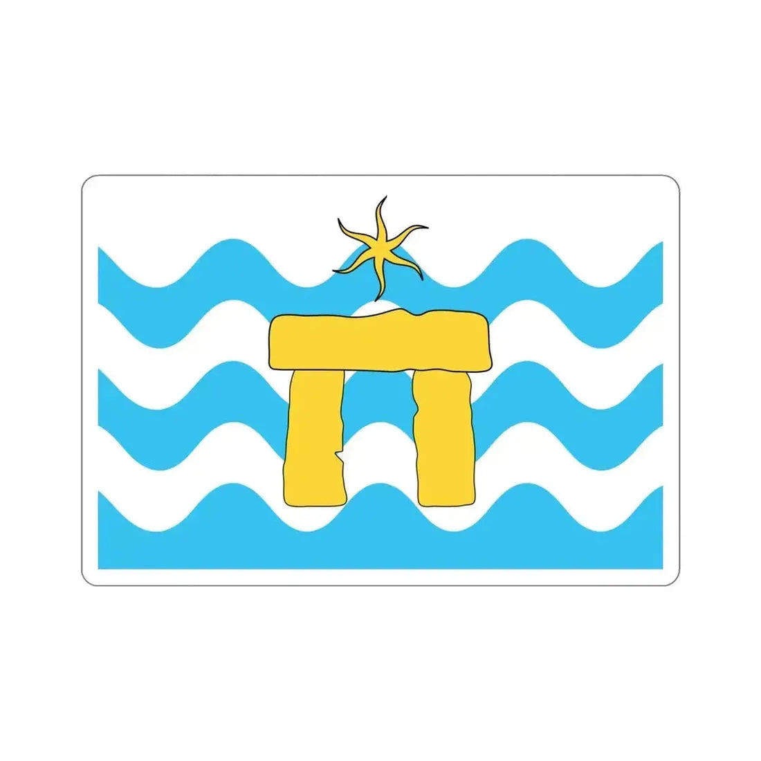 Flag of Mġarr Malta STICKER Vinyl Die-Cut Decal - The Sticker Space