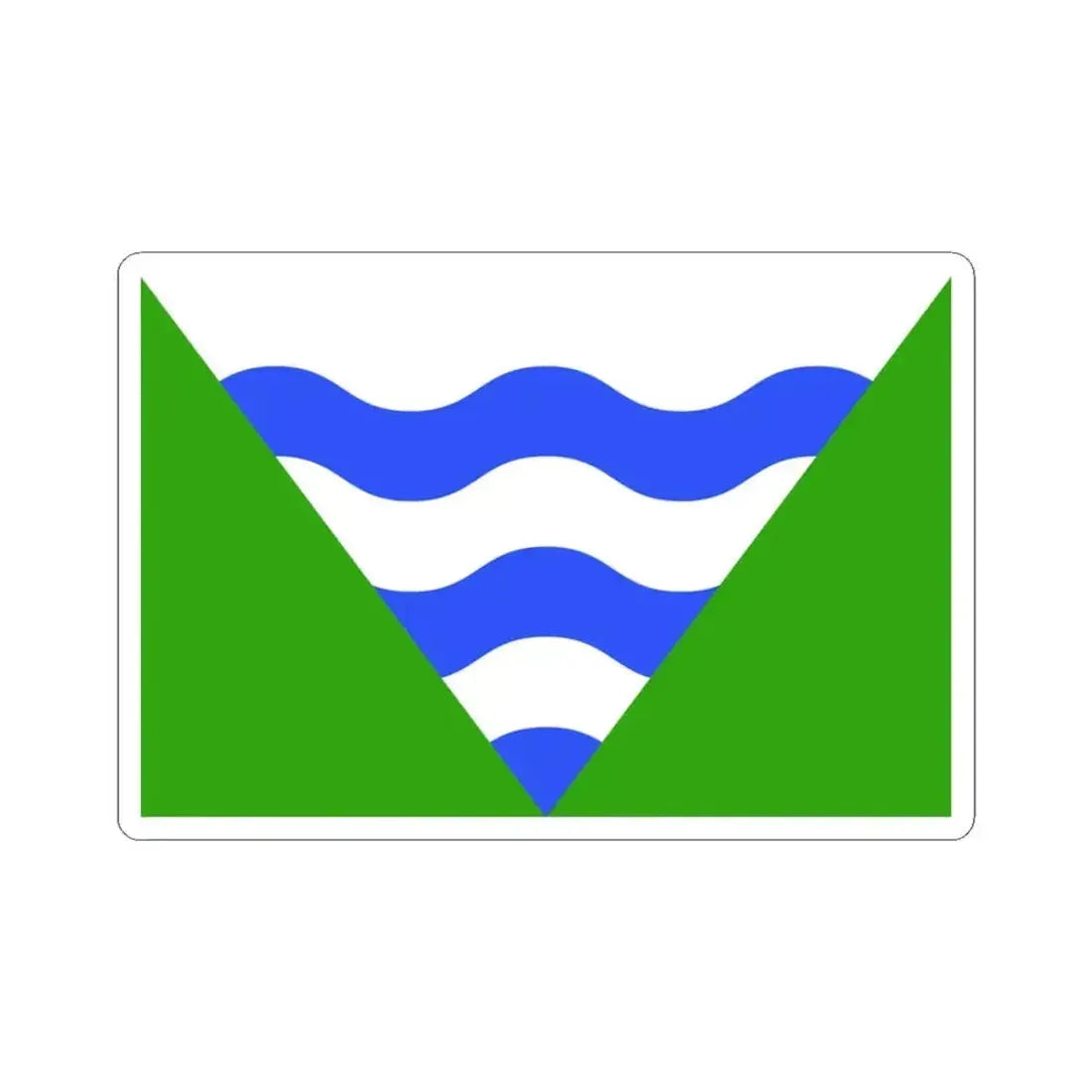 Flag of Marsaskala Malta - STICKER Vinyl Kiss-Cut Decal 3 Inch White - The Sticker Space