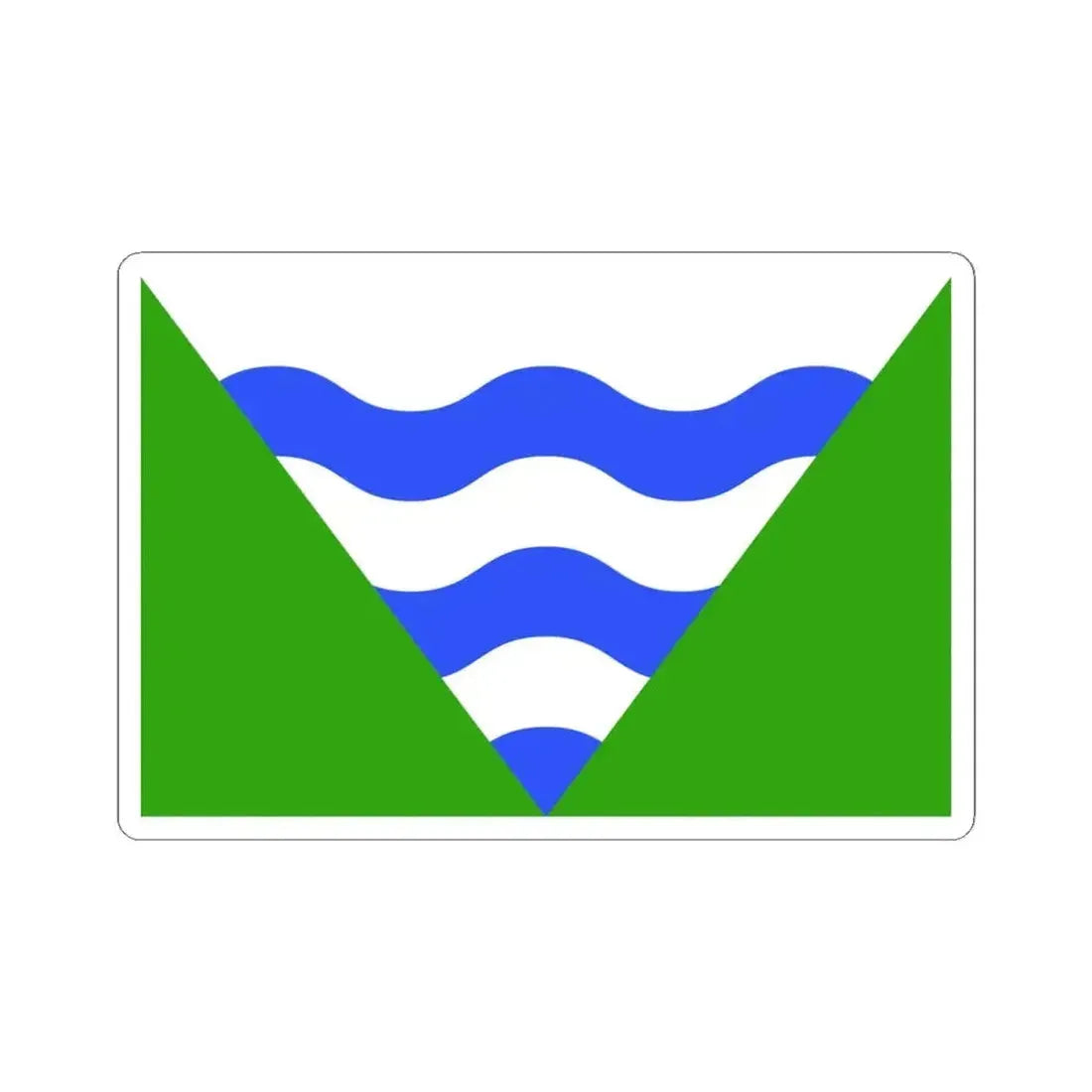 Flag of Marsaskala Malta - STICKER Vinyl Kiss-Cut Decal 4 Inch White - The Sticker Space