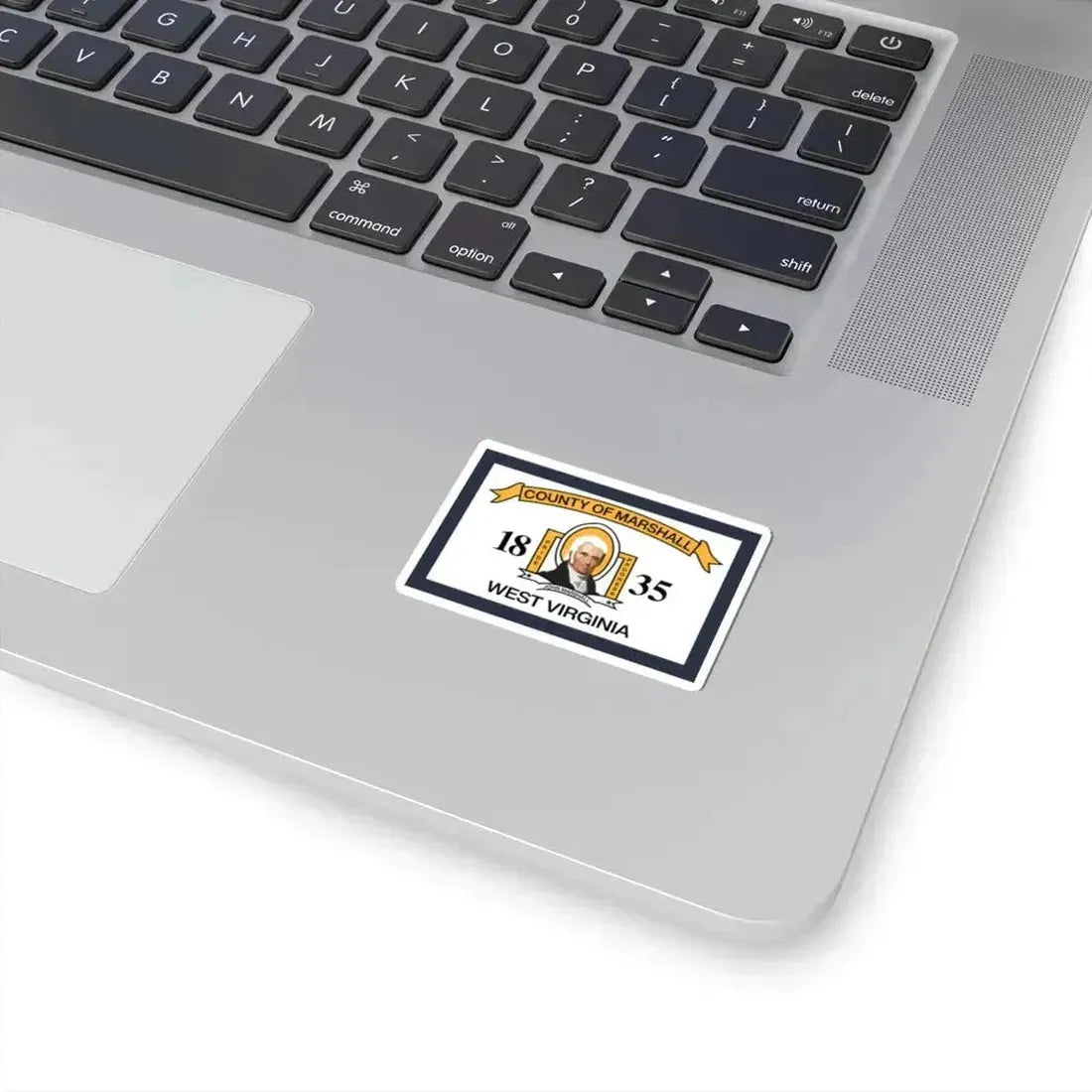 Flag of Marshall County West Virginia (United States) STICKER Vinyl Kiss-Cut Decal - The Sticker Space