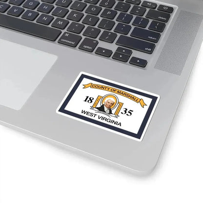 Flag of Marshall County West Virginia (United States) STICKER Vinyl Kiss-Cut Decal - The Sticker Space