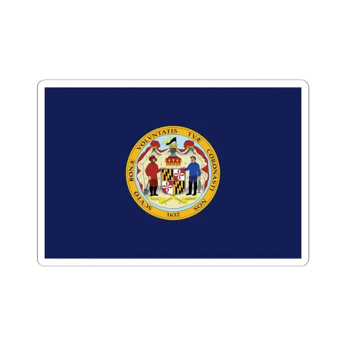 Flag of Maryland before 1904 (United States) STICKER Vinyl Kiss-Cut Decal 6 Inch White - The Sticker Space