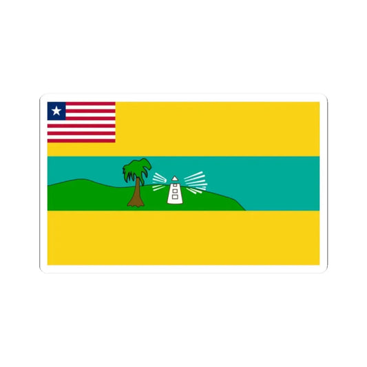 Flag of Maryland County (Liberia) STICKER Vinyl Kiss-Cut Decal 2 Inch White - The Sticker Space