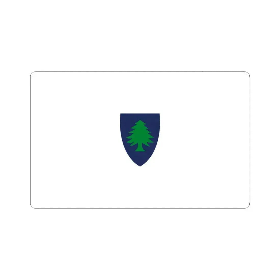 Flag of Massachusetts 1908-1971 (United States) STICKER Vinyl Kiss-Cut Decal 3 Inch White - The Sticker Space