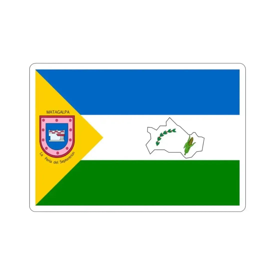 Flag of Matagalpa, Nicaragua STICKER Vinyl Die-Cut Decal - The Sticker Space