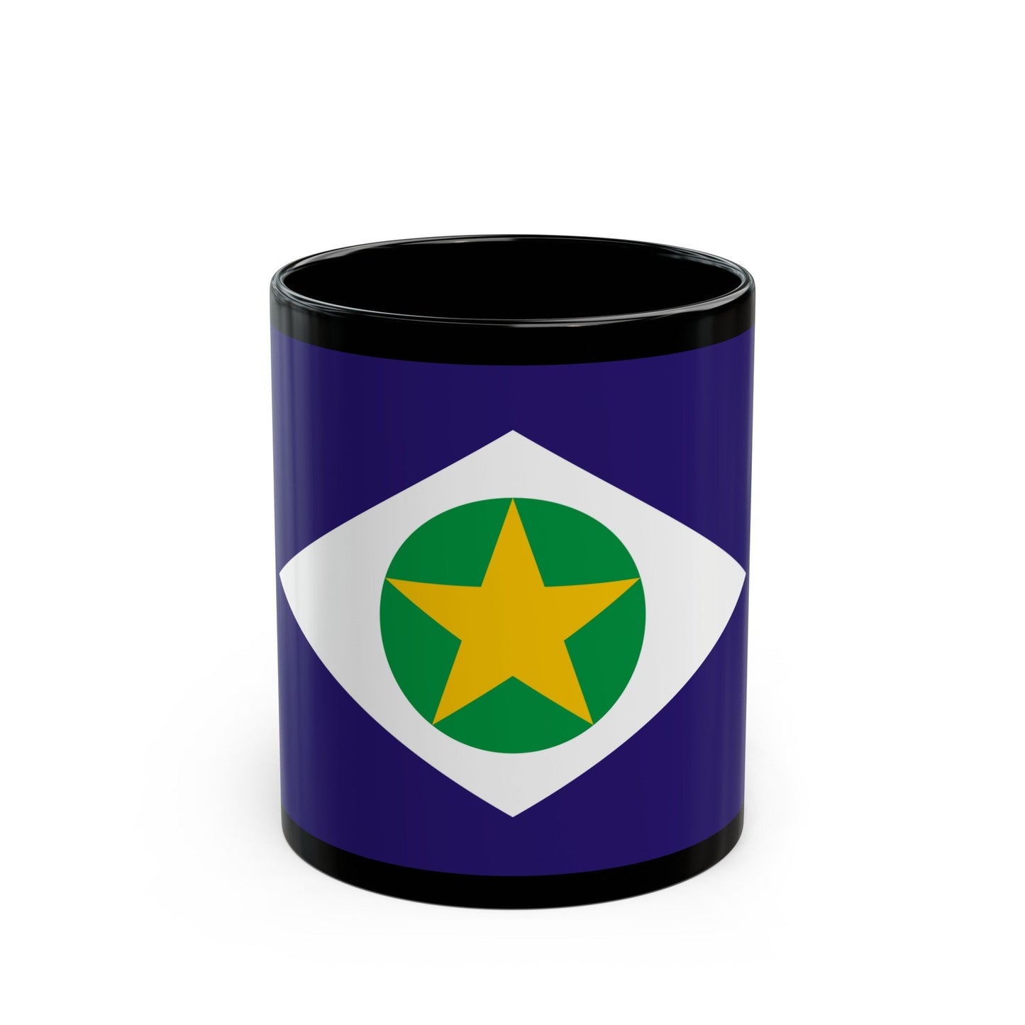 Flag of Mato Grosso Brazil - Black Coffee Mug-11oz-The Sticker Space