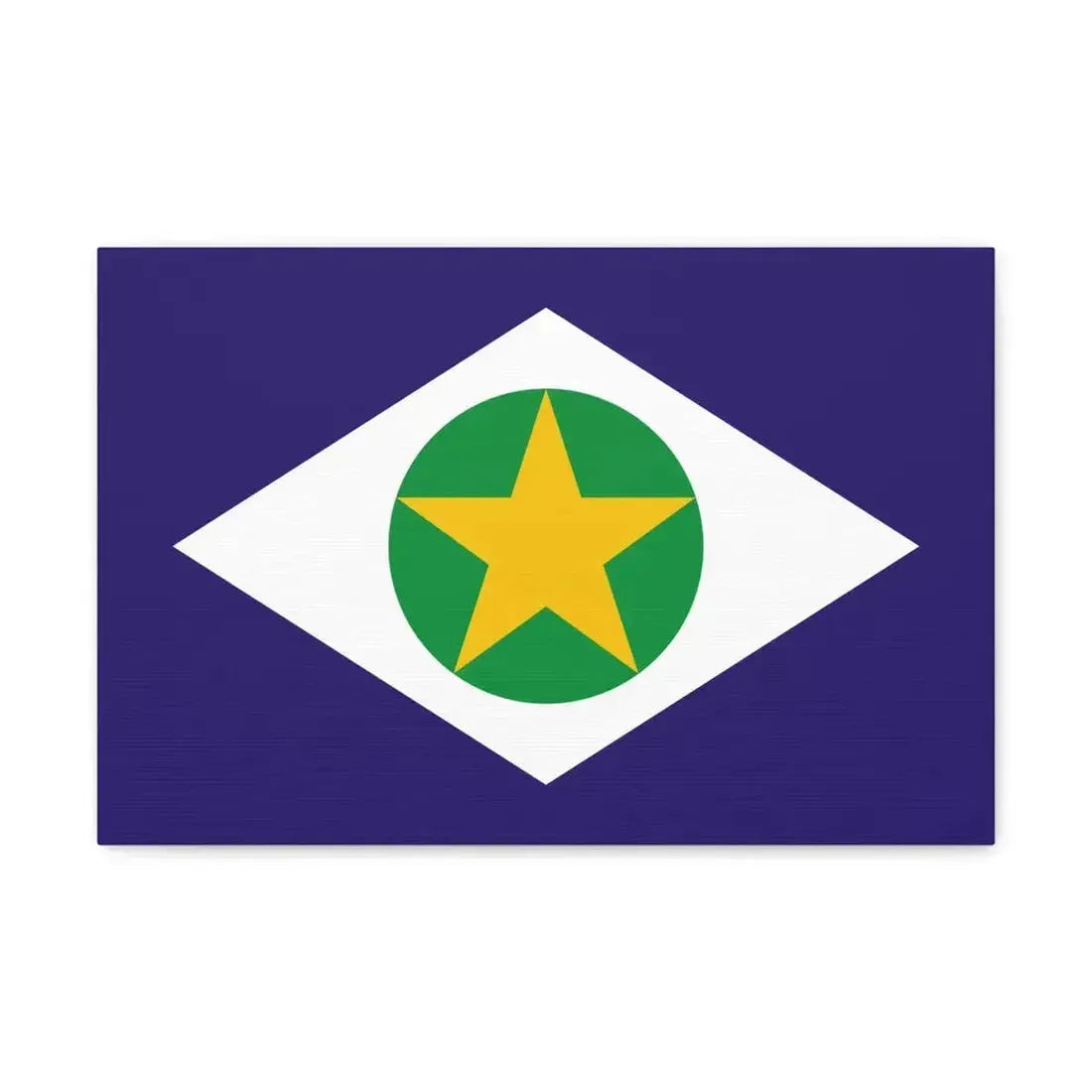 Flag of Mato Grosso Brazil - Canvas Wall Art 18″ x 12″ 1.25" - The Sticker Space