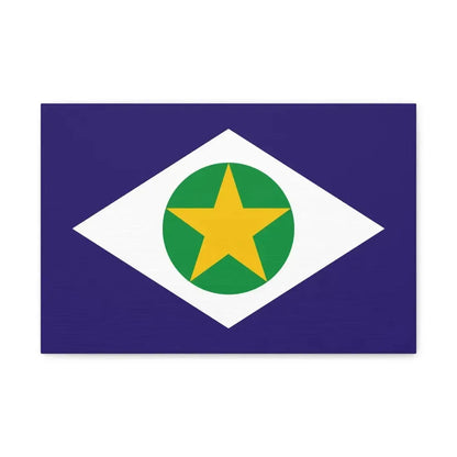 Flag of Mato Grosso Brazil - Canvas Wall Art 18″ x 12″ 1.25" - The Sticker Space