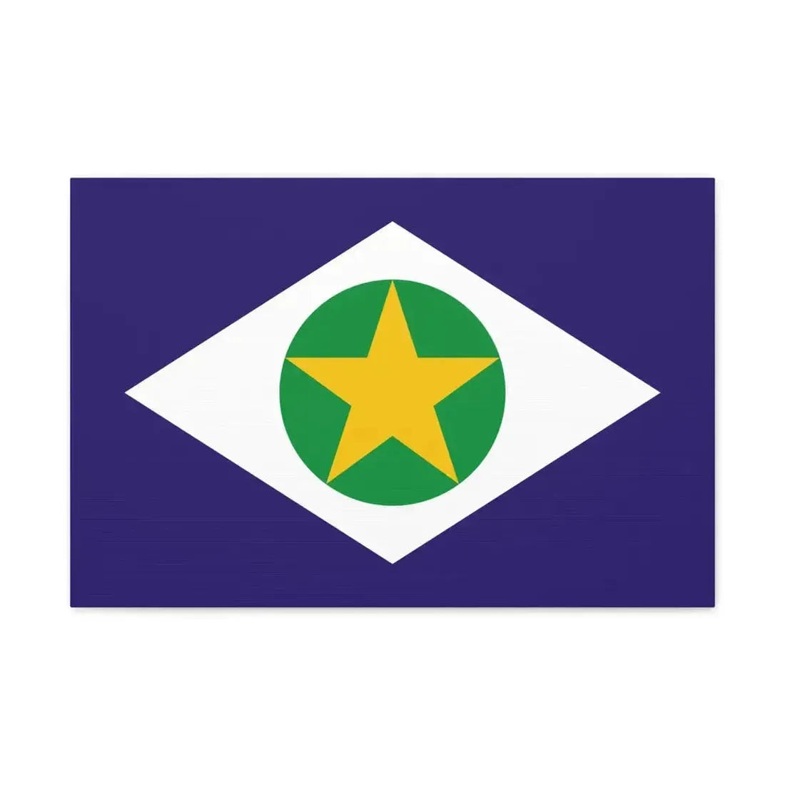 Flag of Mato Grosso Brazil - Canvas Wall Art 24″ x 16″ 1.25" - The Sticker Space