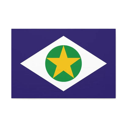 Flag of Mato Grosso Brazil - Canvas Wall Art 24″ x 16″ 1.25" - The Sticker Space