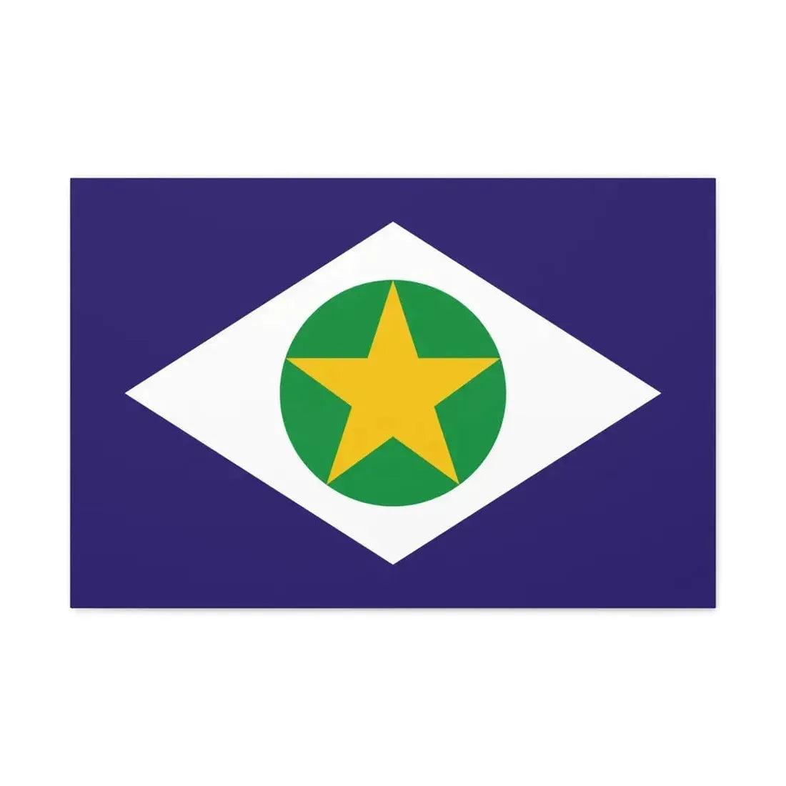Flag of Mato Grosso Brazil - Canvas Wall Art 30" x 20" 1.25" - The Sticker Space