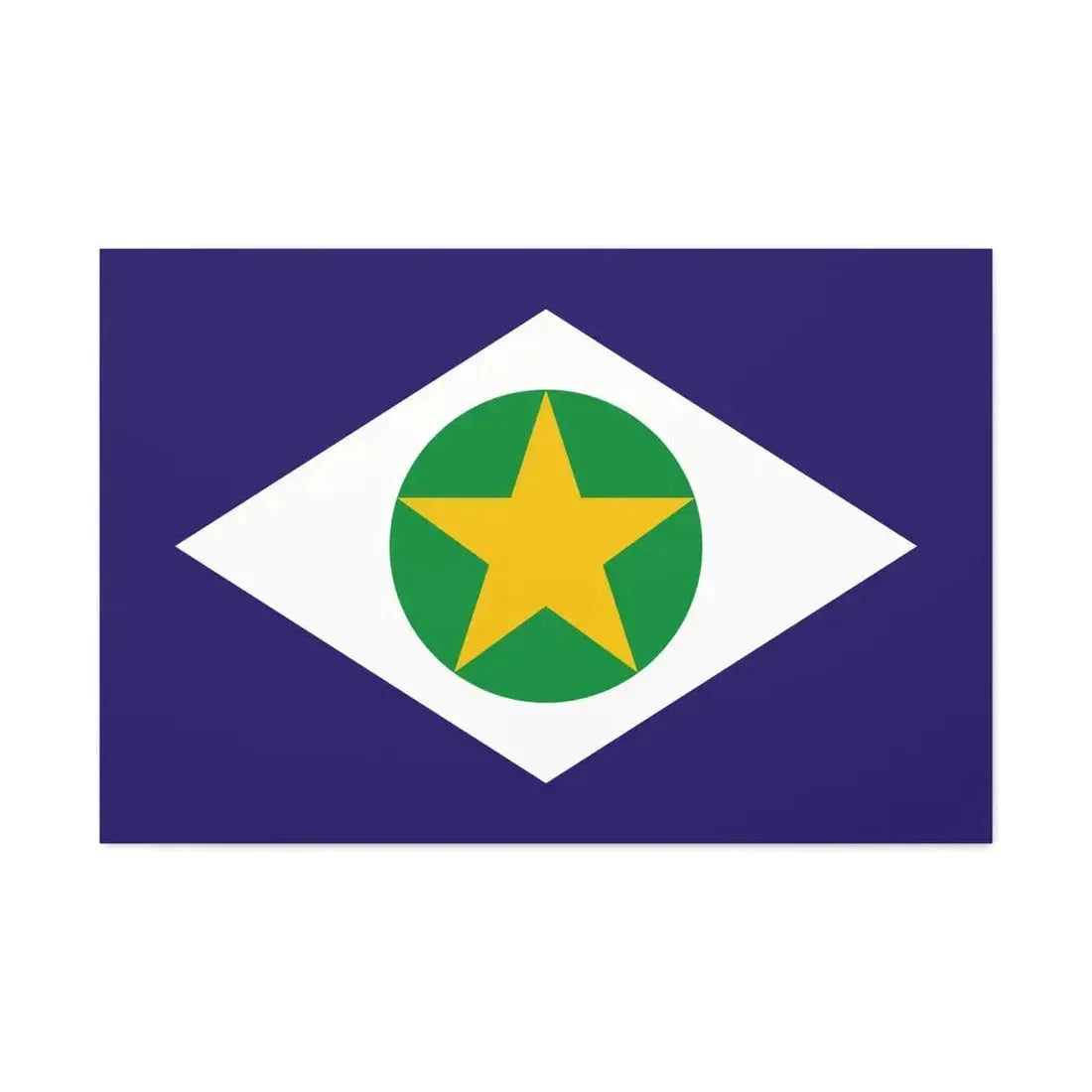 Flag of Mato Grosso Brazil - Canvas Wall Art 36" x 24" 1.25" - The Sticker Space