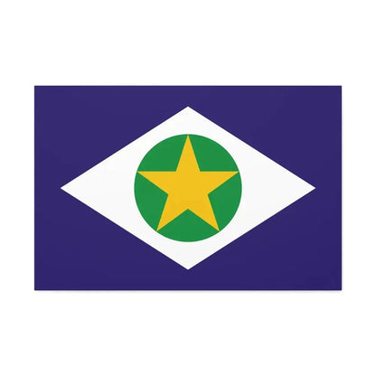 Flag of Mato Grosso Brazil - Canvas Wall Art 36" x 24" 1.25" - The Sticker Space