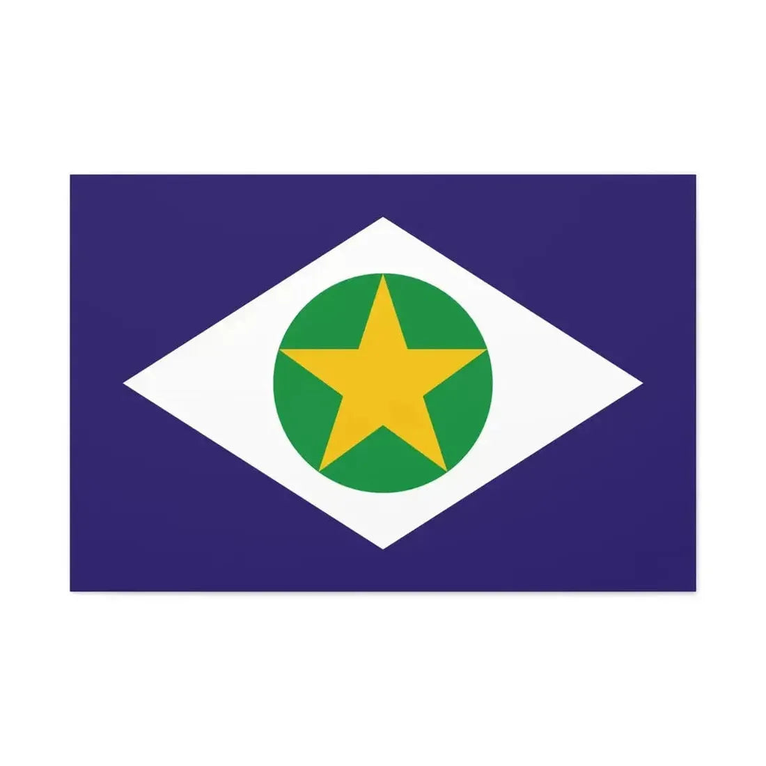 Flag of Mato Grosso Brazil - Canvas Wall Art - The Sticker Space