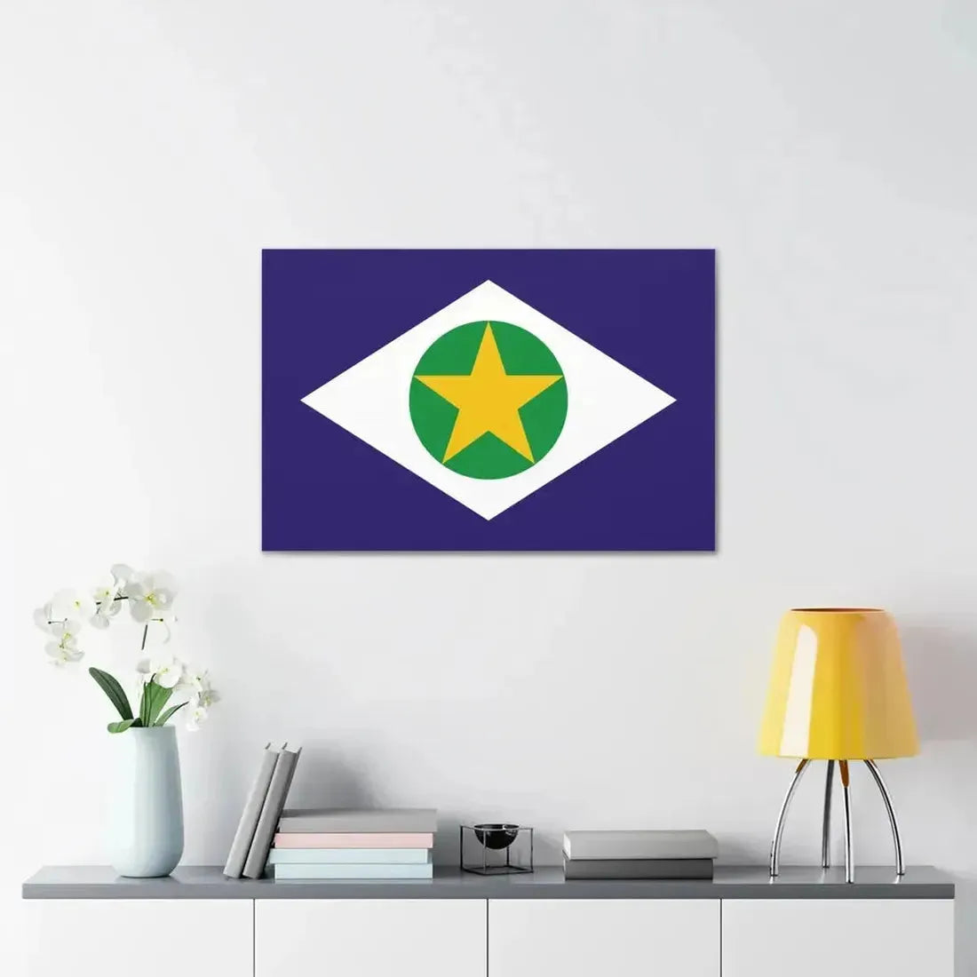Flag of Mato Grosso Brazil - Canvas Wall Art - The Sticker Space