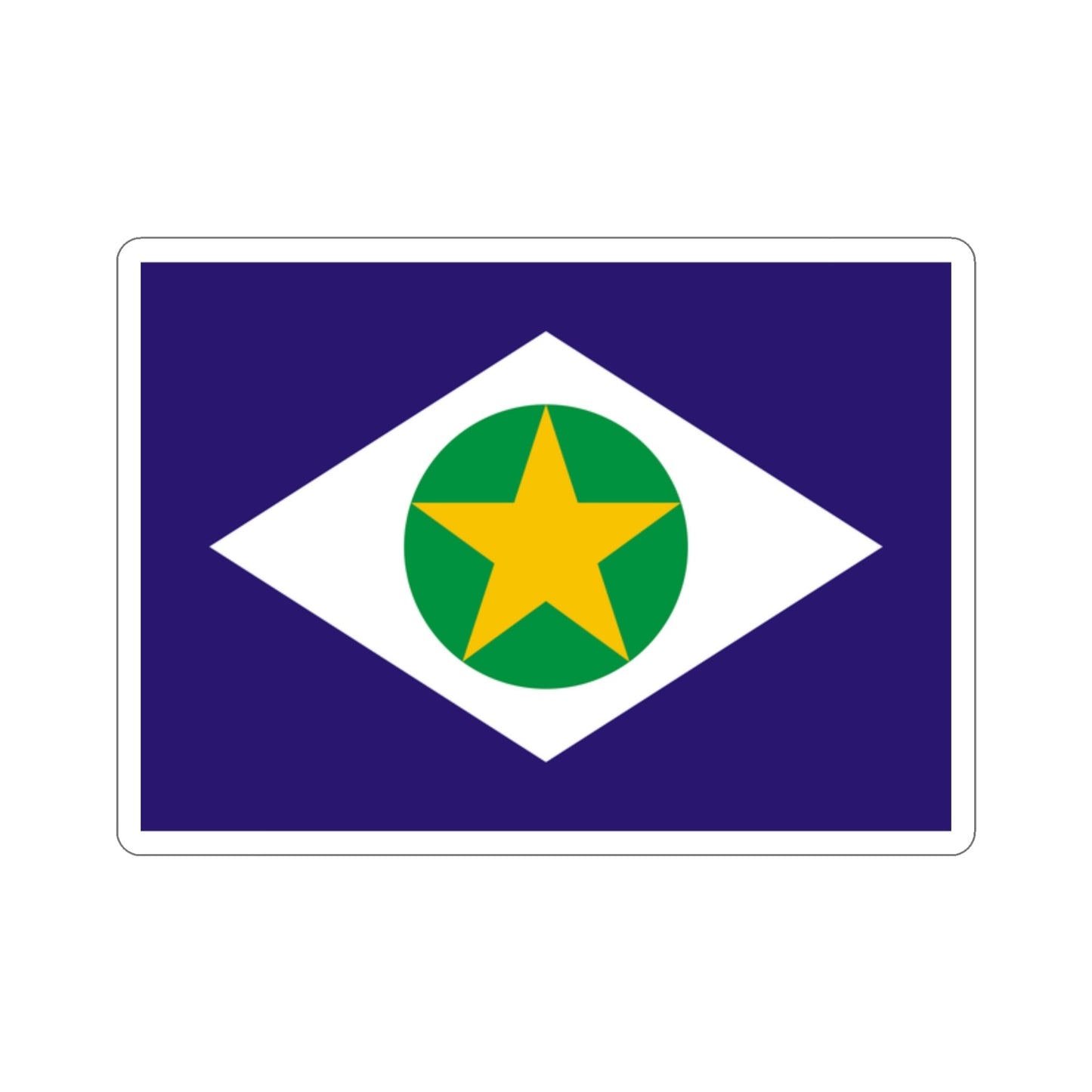 Flag of Mato Grosso Brazil STICKER Vinyl Die-Cut Decal-2 Inch-The Sticker Space