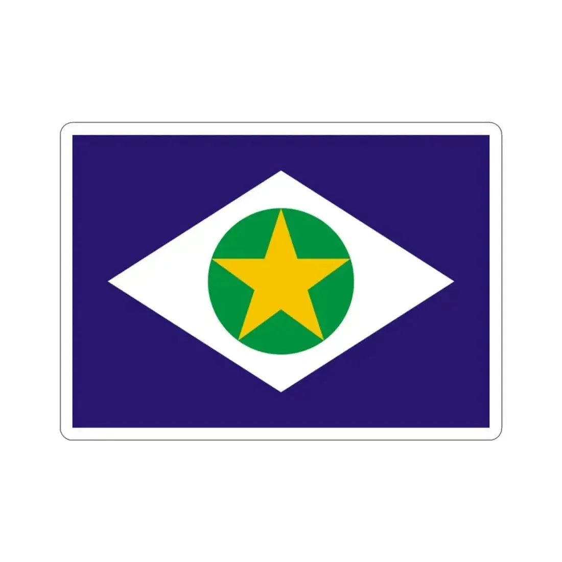 Flag of Mato Grosso Brazil STICKER Vinyl Die-Cut Decal 2 Inch - The Sticker Space