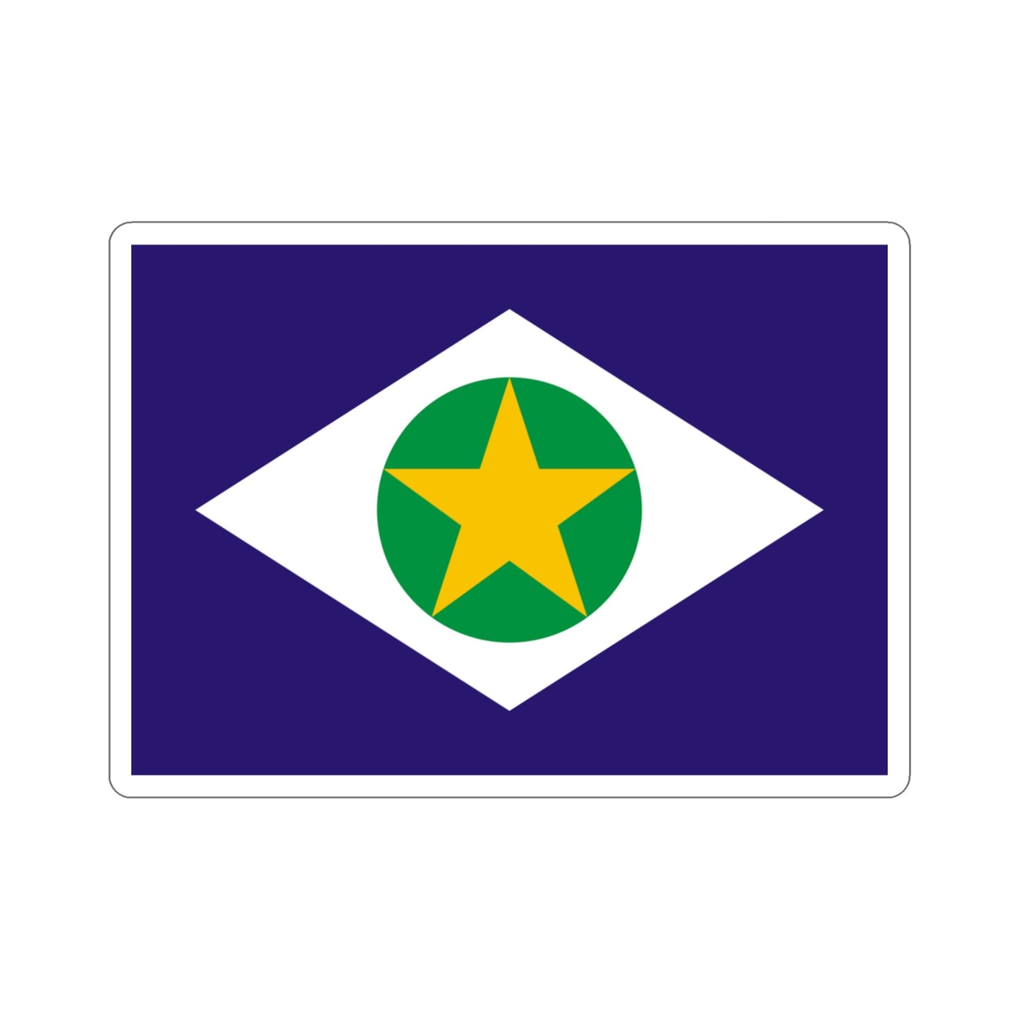 Flag of Mato Grosso Brazil STICKER Vinyl Die-Cut Decal-3 Inch-The Sticker Space