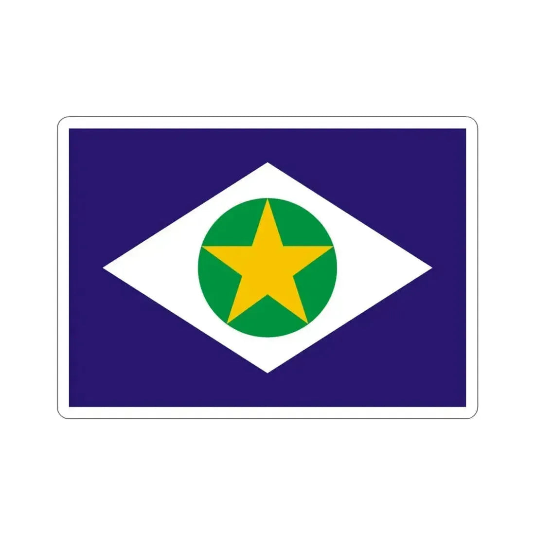 Flag of Mato Grosso Brazil STICKER Vinyl Die-Cut Decal 3 Inch - The Sticker Space