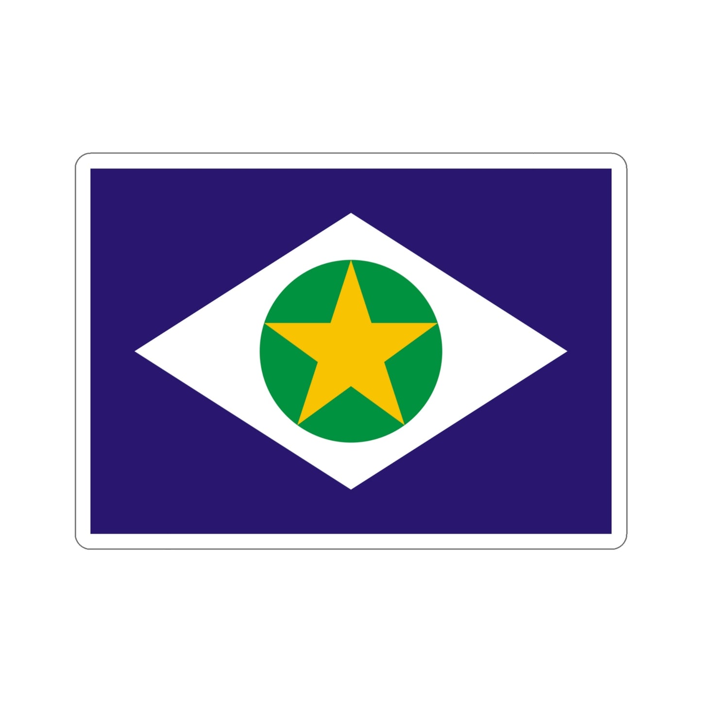 Flag of Mato Grosso Brazil STICKER Vinyl Die-Cut Decal-4 Inch-The Sticker Space