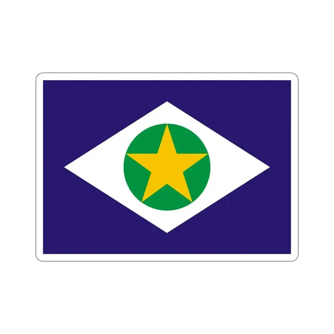 Flag of Mato Grosso Brazil STICKER Vinyl Die-Cut Decal 4 Inch - The Sticker Space